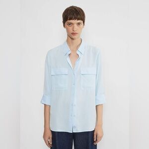Aritzia The Group Babaton Utility Shirt Baby Blue - Women’s S-M